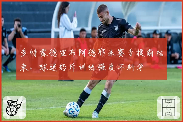 多特蒙德宣布阿德耶米赛季提前结束，球迷怒斥训练强度不科学